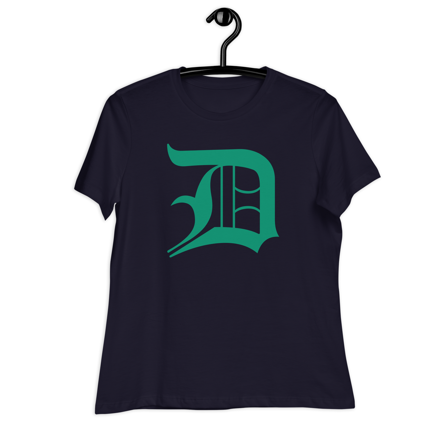 Detroit 'Old English D' T-Shirt (Emerald Green) | Women's Relaxed Fit