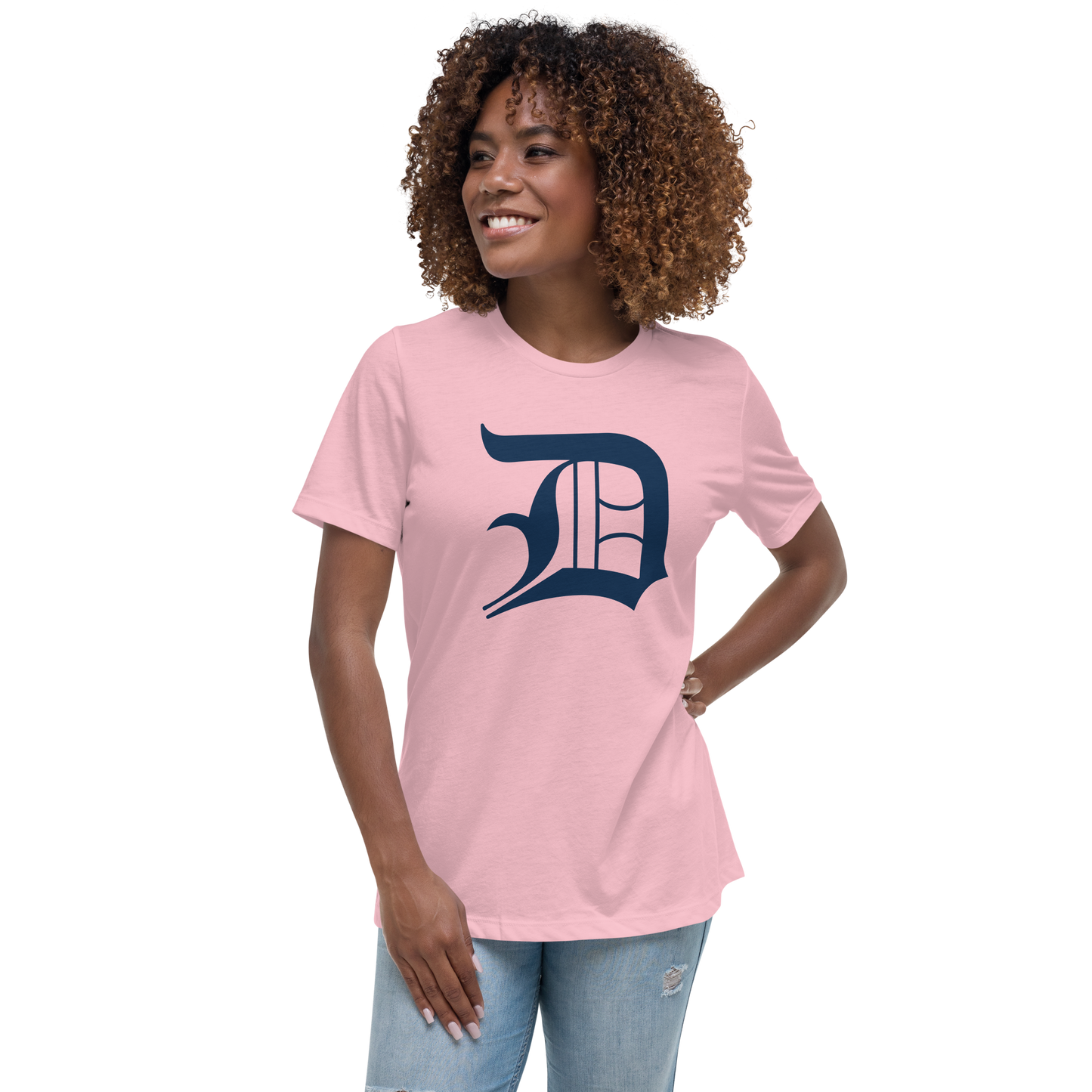 Detroit 'Old English D' T-Shirt | Women's Relaxed Fit