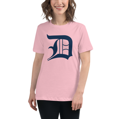 Detroit 'Old English D' T-Shirt | Women's Relaxed Fit