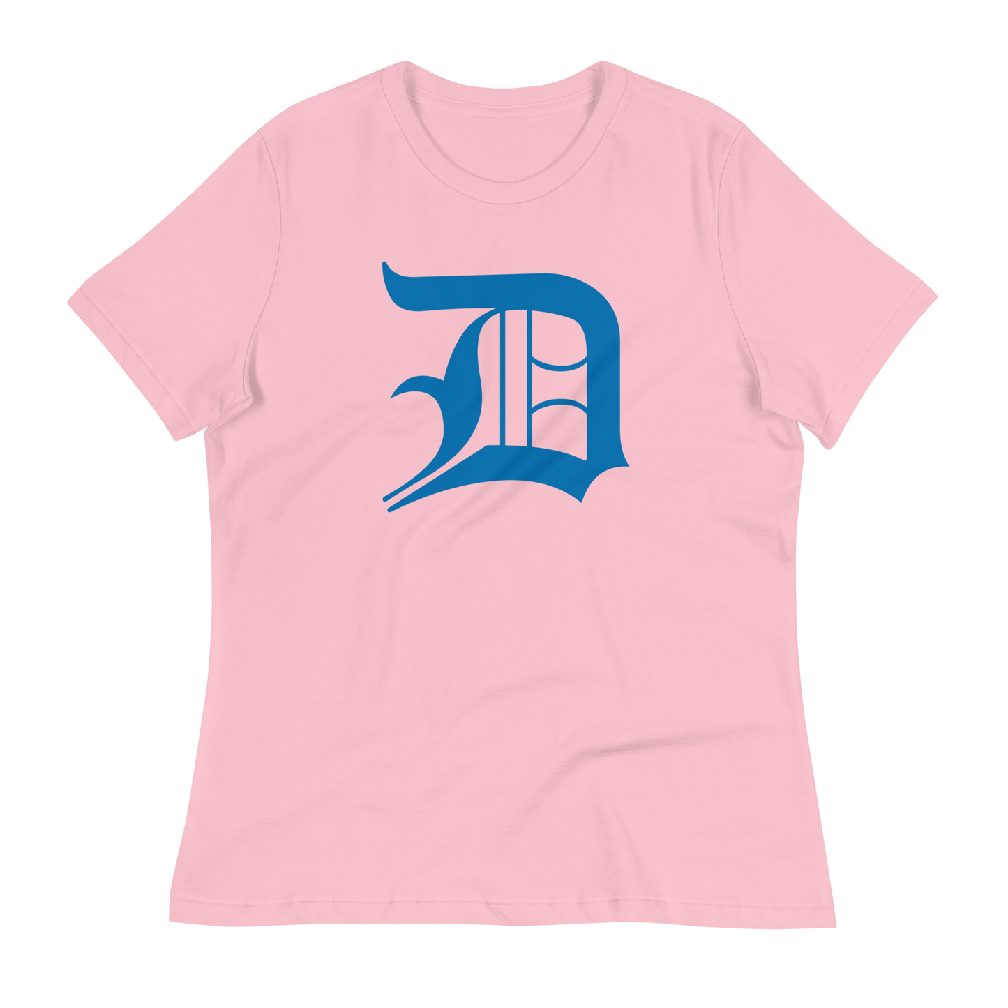 Detroit 'Old English D' T-Shirt (Azure) | Women's Relaxed Fit