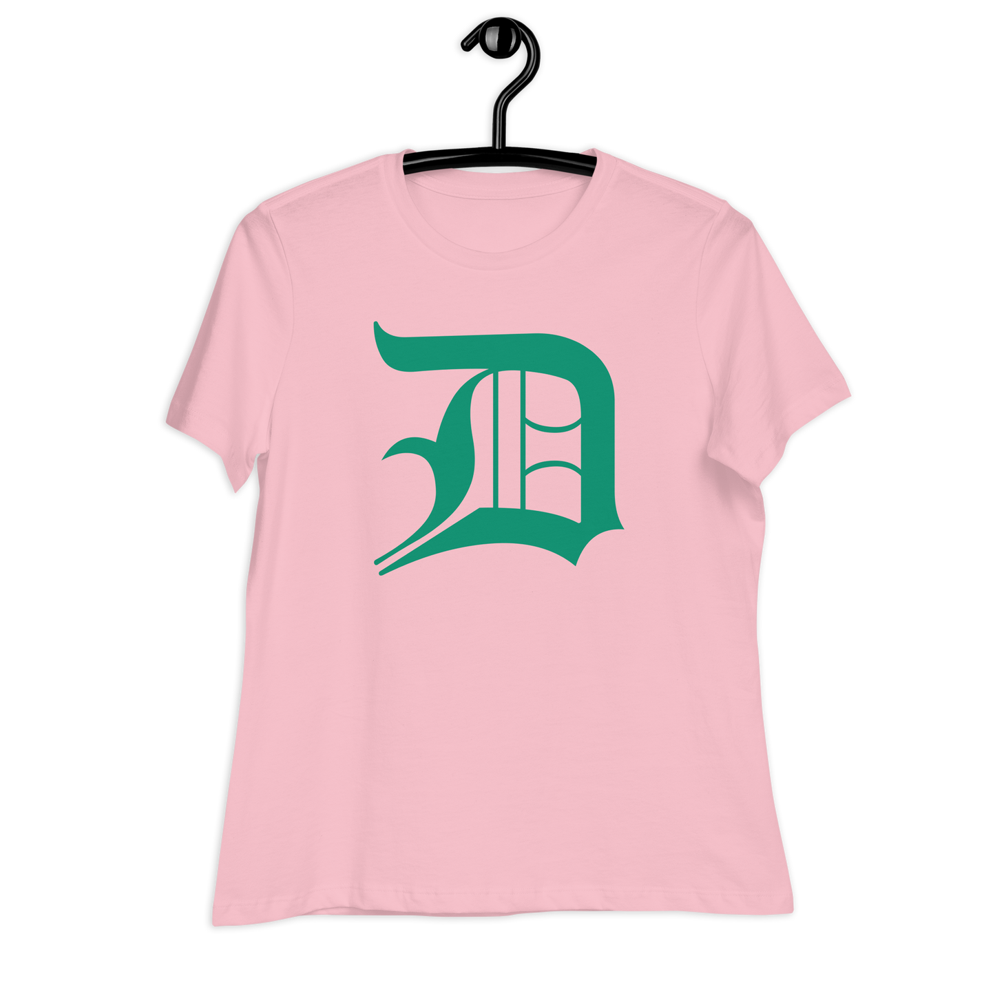 Detroit 'Old English D' T-Shirt (Emerald Green) | Women's Relaxed Fit