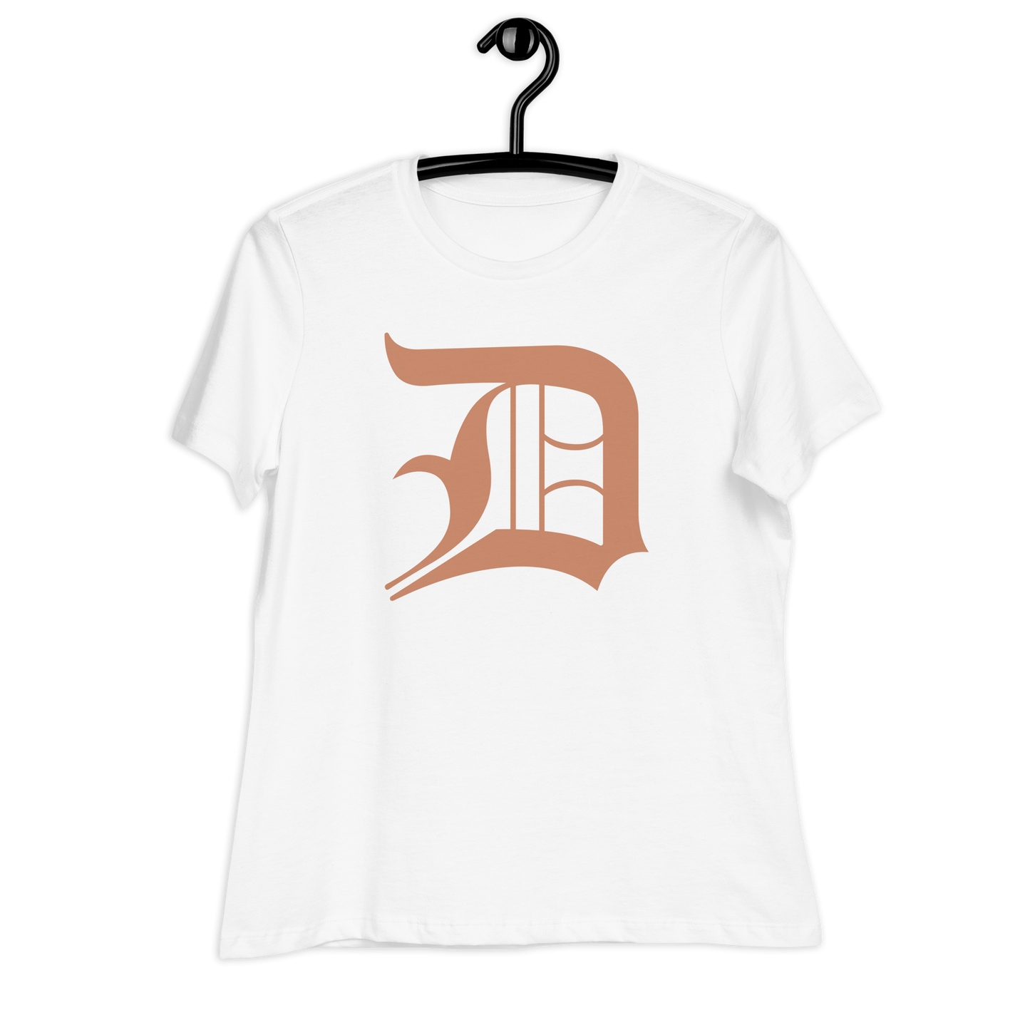 Detroit 'Old English D' T-Shirt (Copper Color) | Women's Relaxed Fit