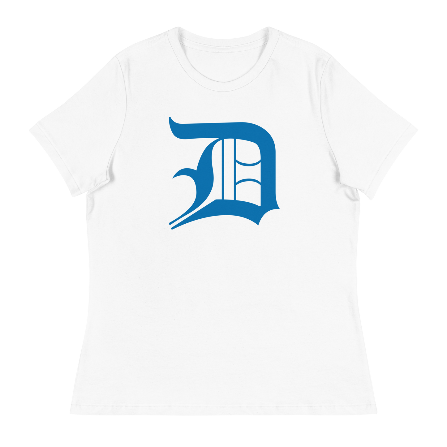 Detroit 'Old English D' T-Shirt (Azure) | Women's Relaxed Fit