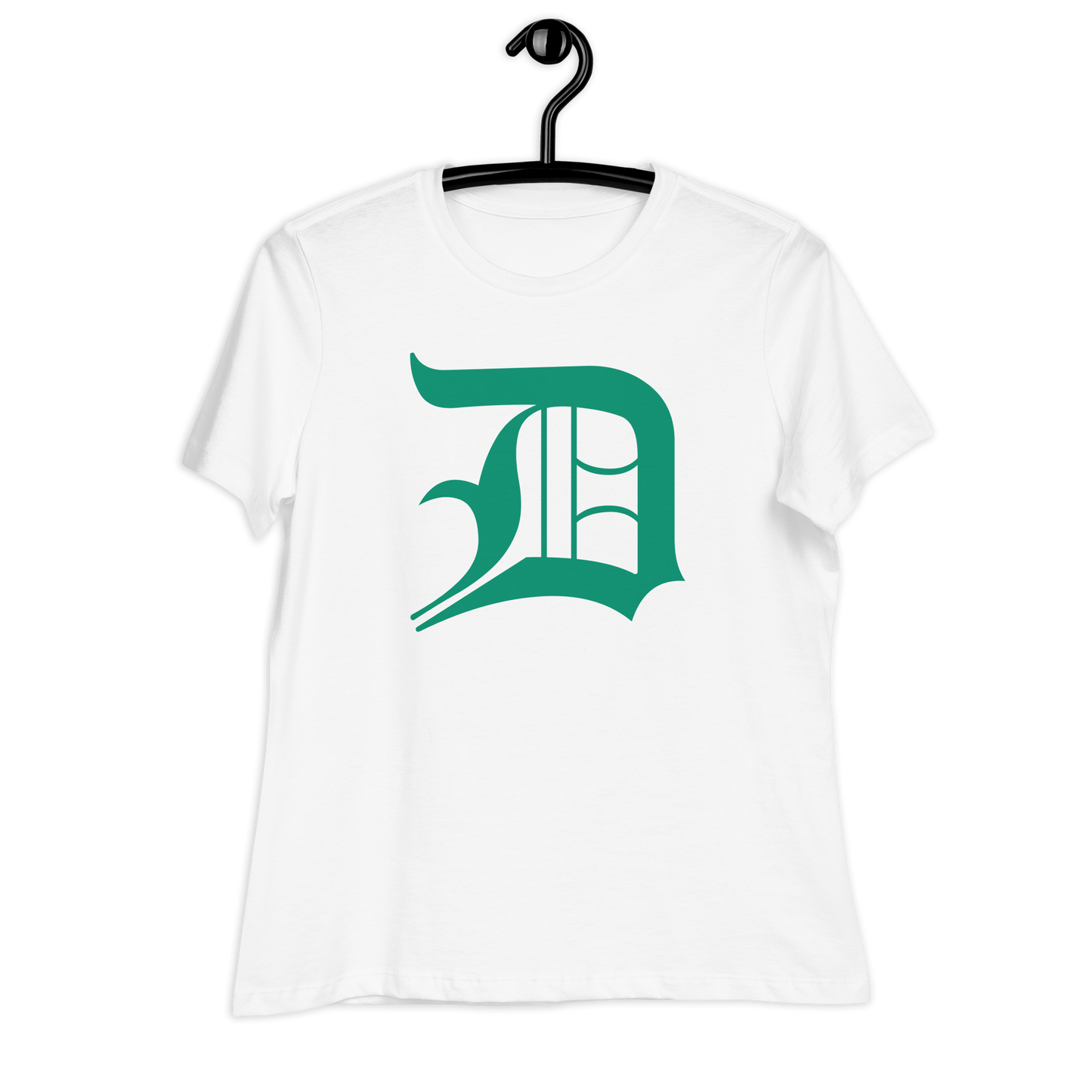 Detroit 'Old English D' T-Shirt (Emerald Green) | Women's Relaxed Fit