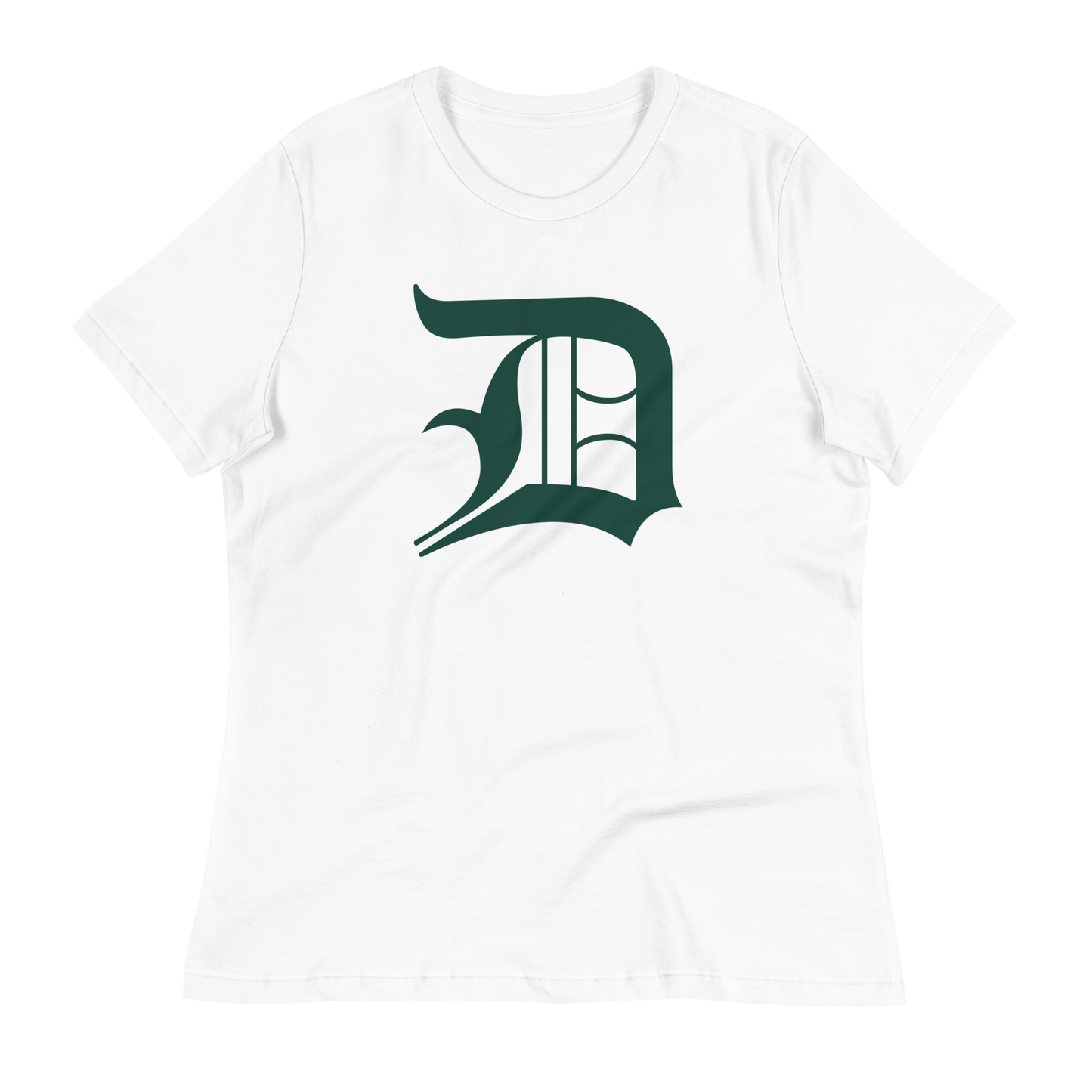 Detroit 'Old English D' T-Shirt (Laconic Green) | Women's Relaxed Fit