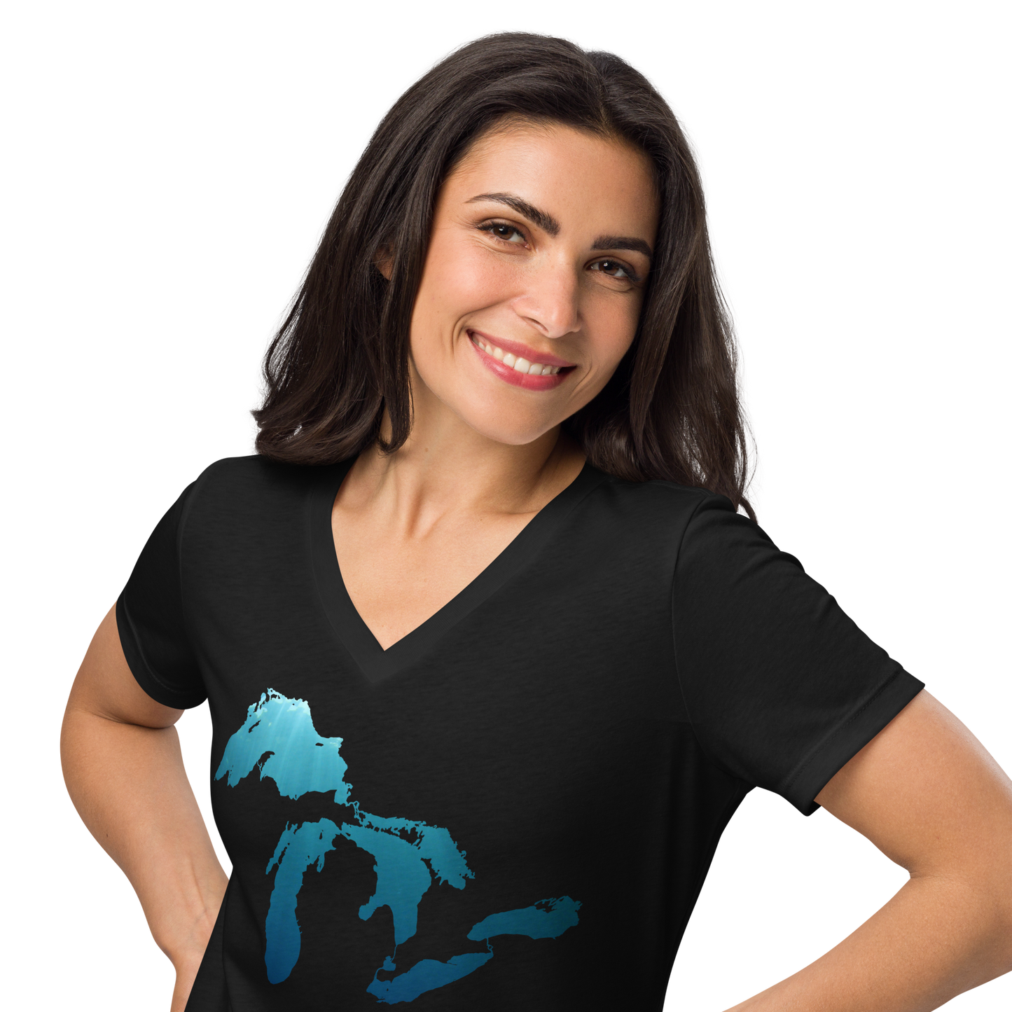 Great Lakes V-Neck T-Shirt | Women's  - Underwater Edition