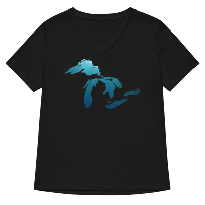 Great Lakes V-Neck T-Shirt | Women's  - Underwater Edition