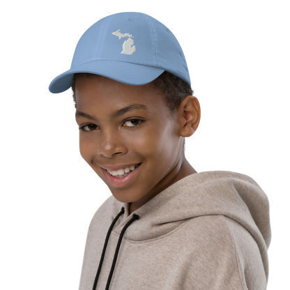 Michigan Youth Baseball Cap | White Outline