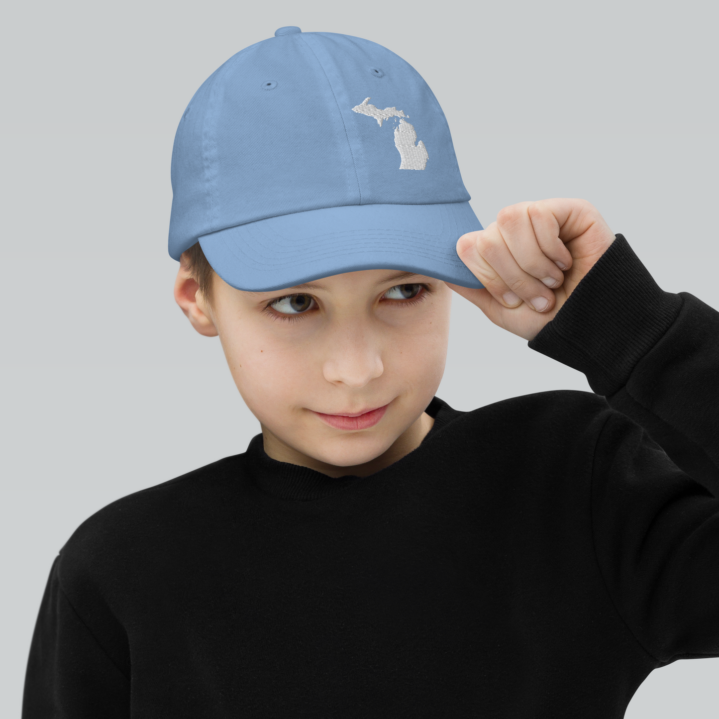 Michigan Youth Baseball Cap | White Outline