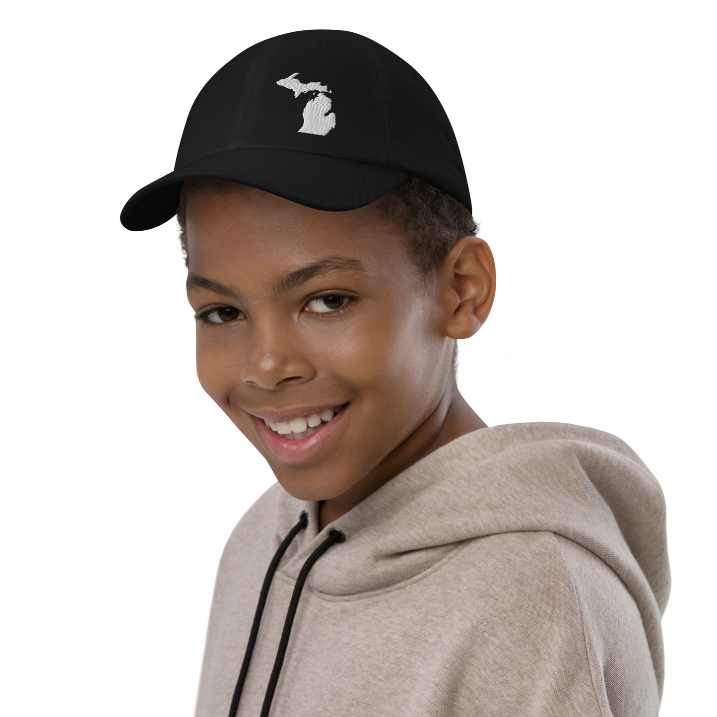 Michigan Youth Baseball Cap | White Outline