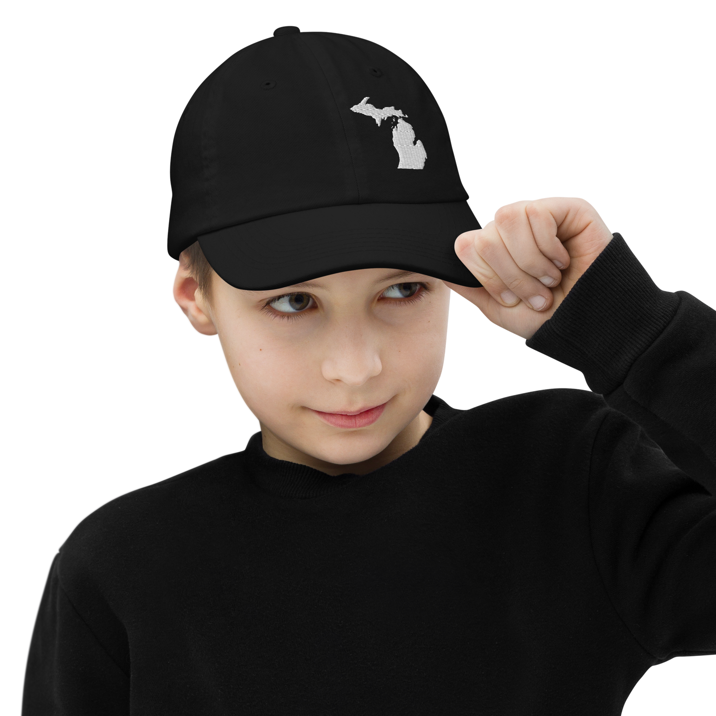 Michigan Youth Baseball Cap | White Outline