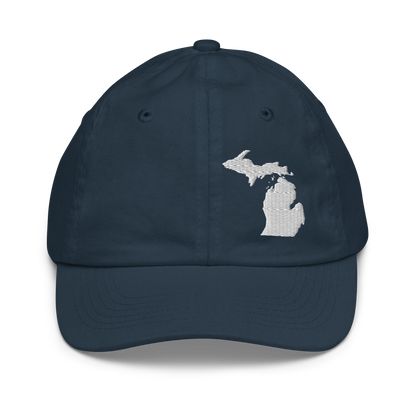 Michigan Youth Baseball Cap | White Outline