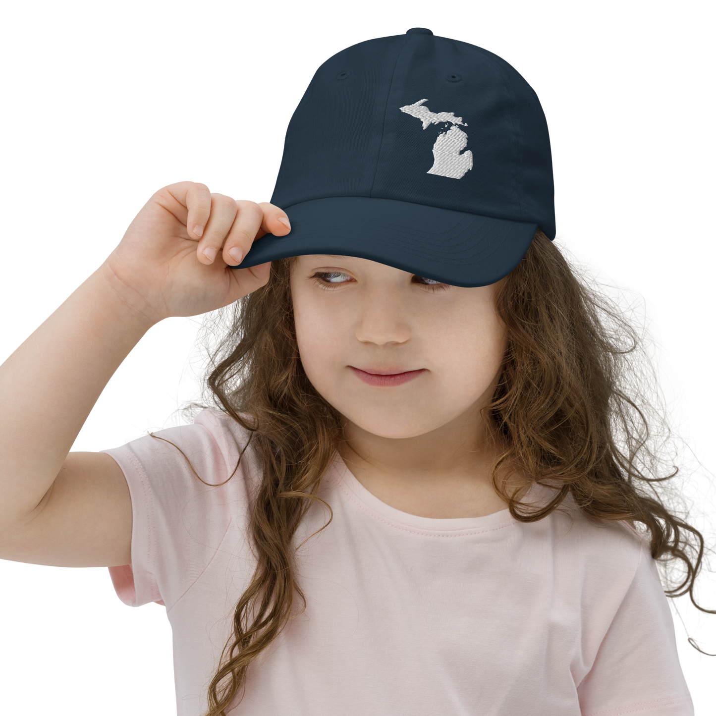 Michigan Youth Baseball Cap | White Outline