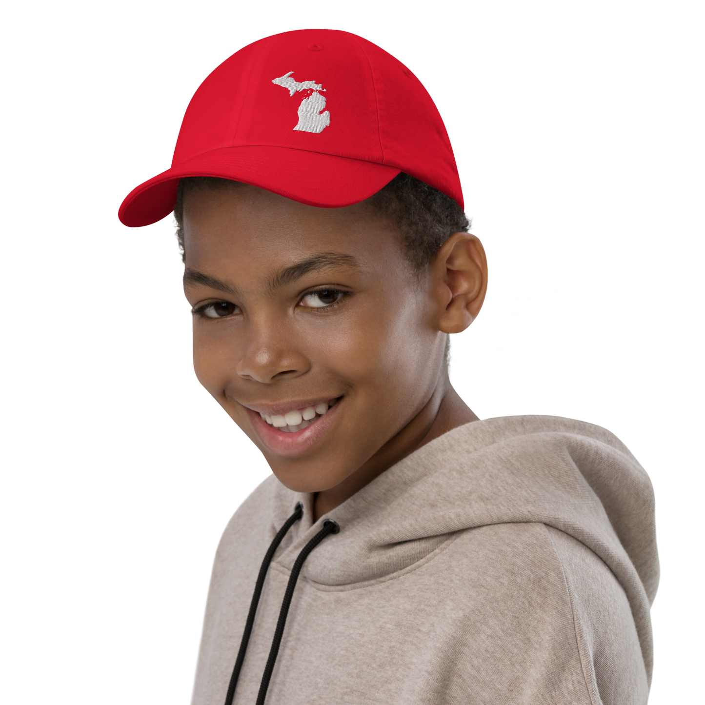 Michigan Youth Baseball Cap | White Outline