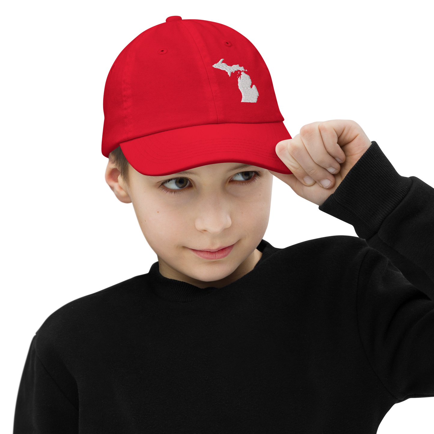 Michigan Youth Baseball Cap | White Outline