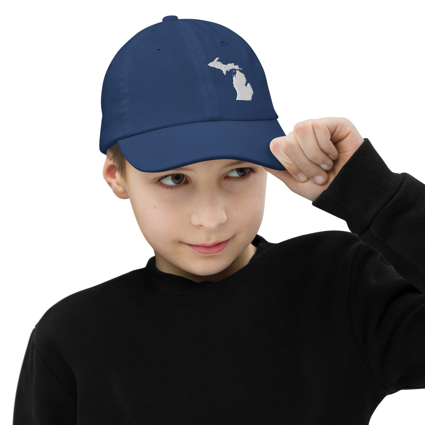 Michigan Youth Baseball Cap | White Outline