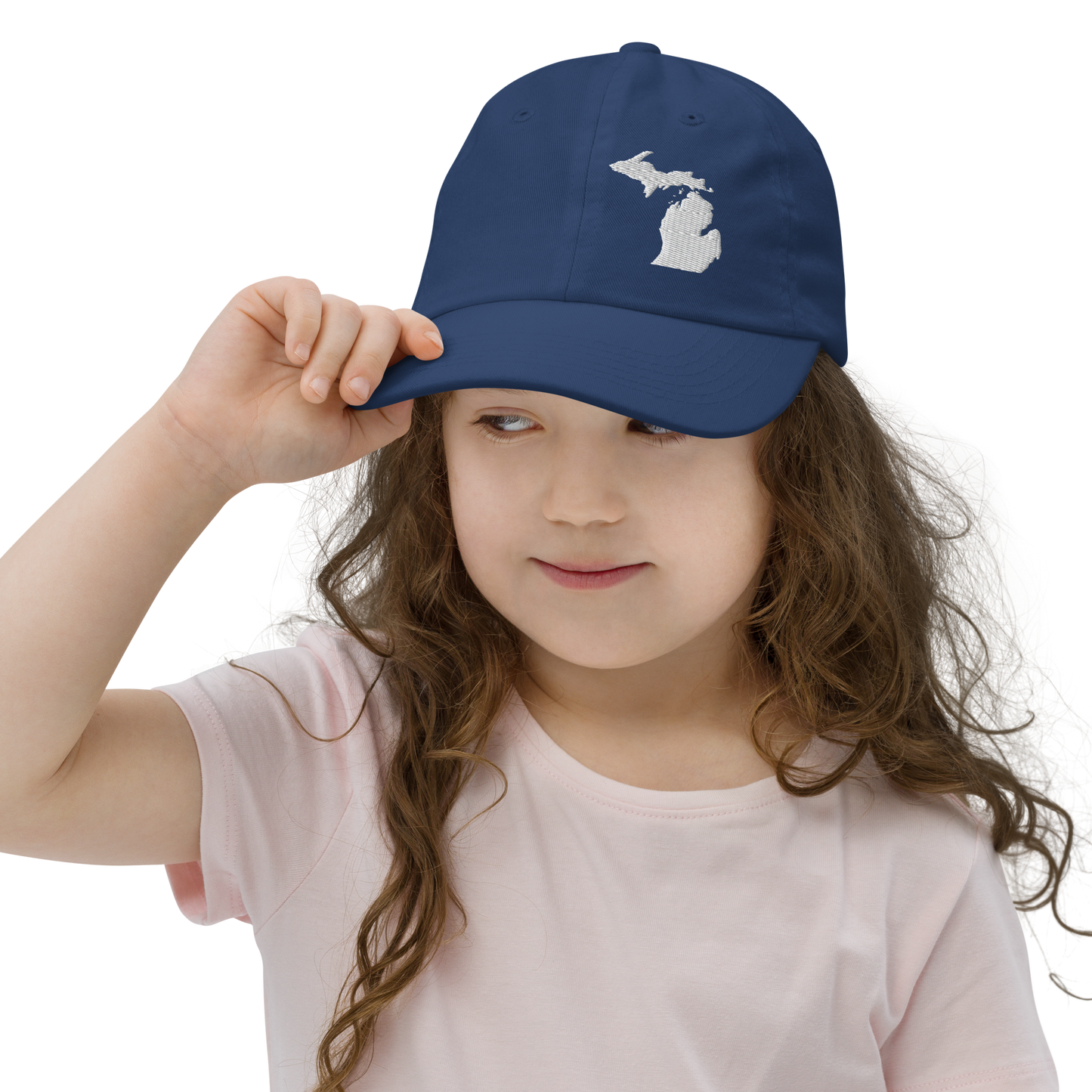 Michigan Youth Baseball Cap | White Outline