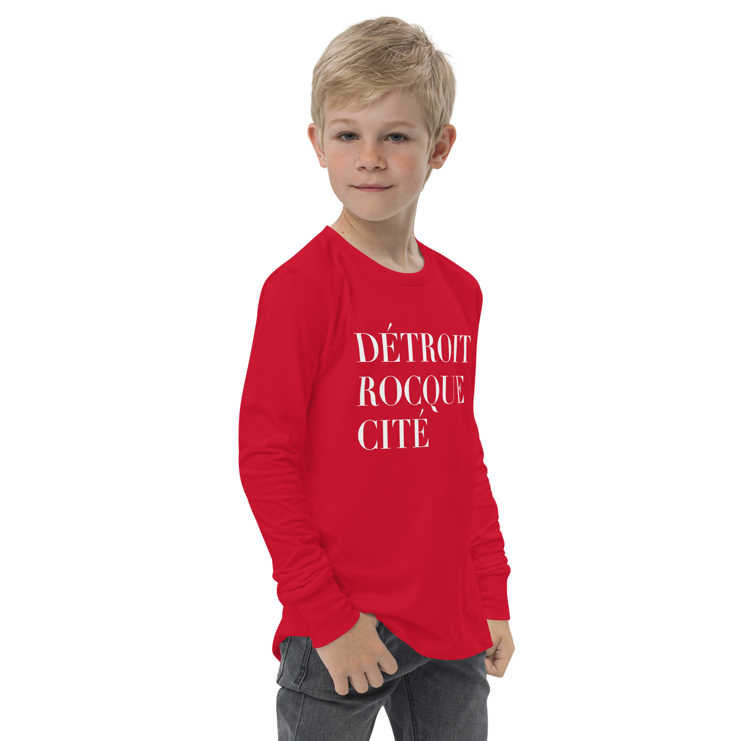 'Détroit Rocque Cité' T-Shirt | Youth Long Sleeve