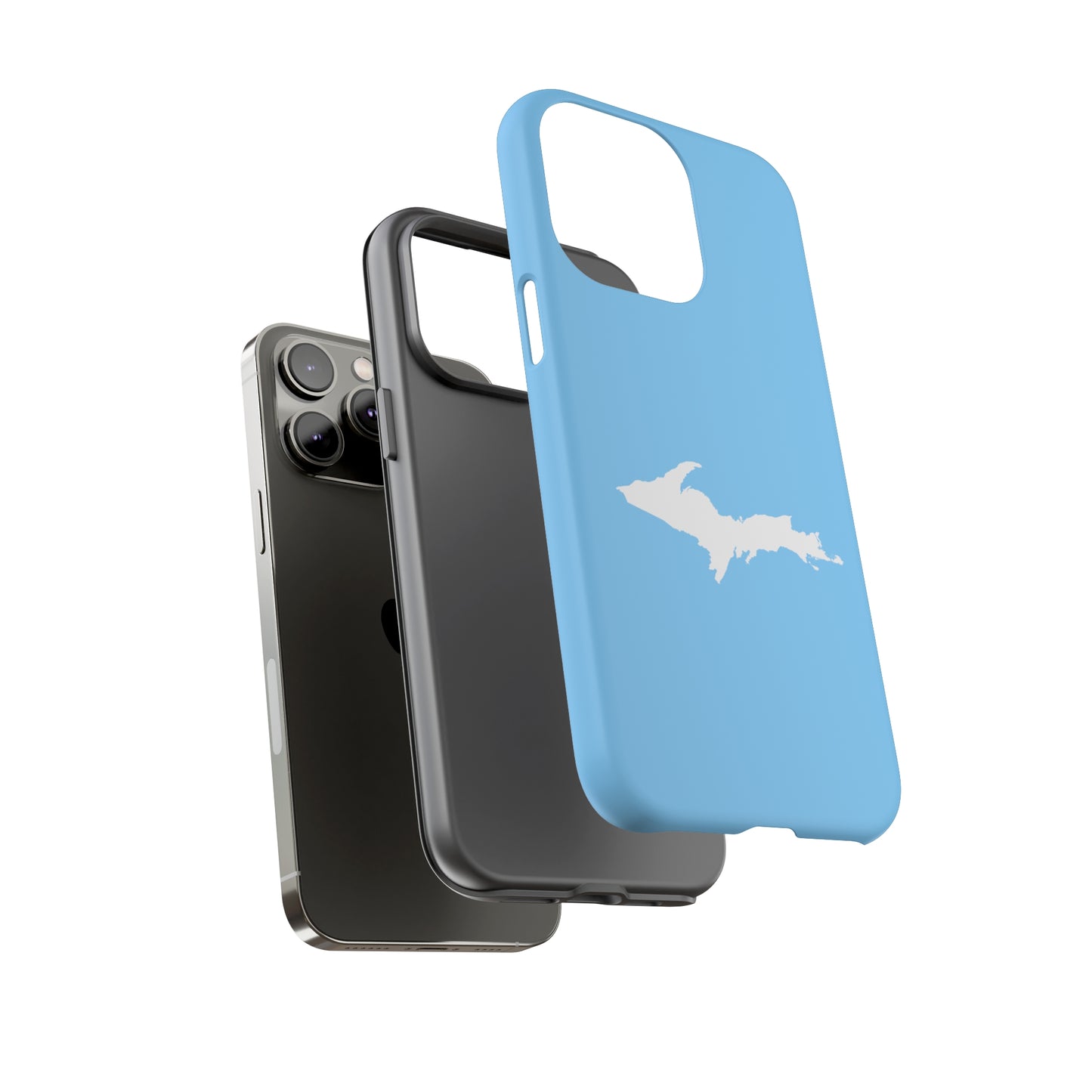 Michigan Upper Peninsula Tough Phone Case (McNamera Blue w/ UP Outline) | Apple iPhone