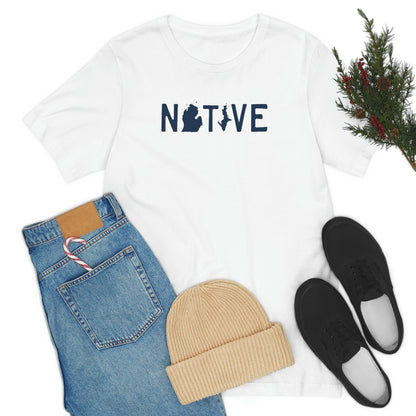 Michigan 'Native' T-Shirt (Licence Plate Font) | Unisex Standard Fit