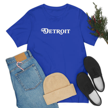 'Detroit' T-Shirt (Sloped Roman Font) | Unisex Standard Fit