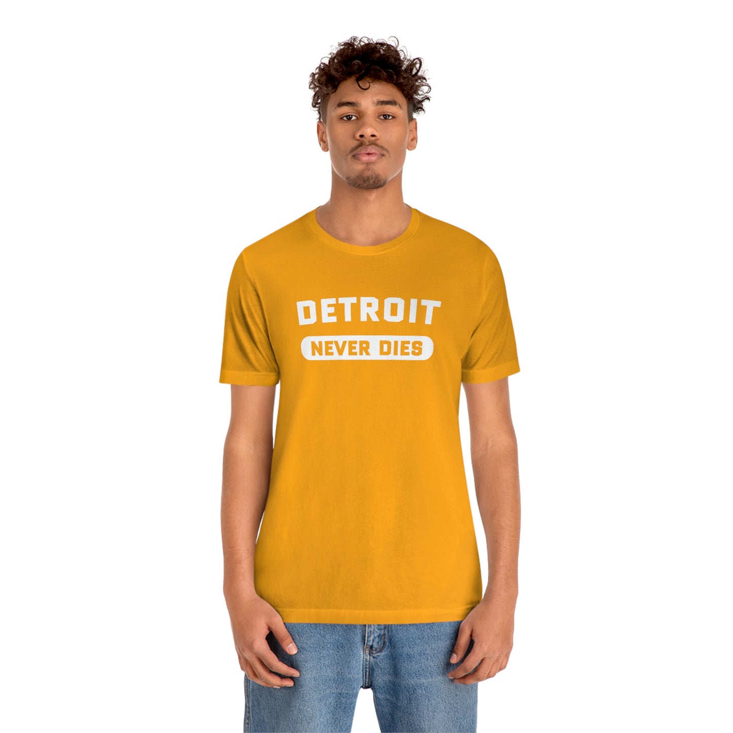 'Detroit Never Dies' T-Shirt | Unisex Standard Fit