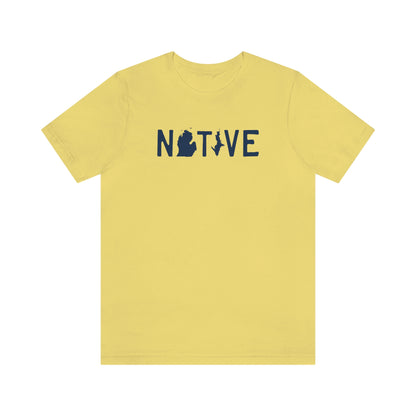 Michigan 'Native' T-Shirt (Licence Plate Font) | Unisex Standard Fit