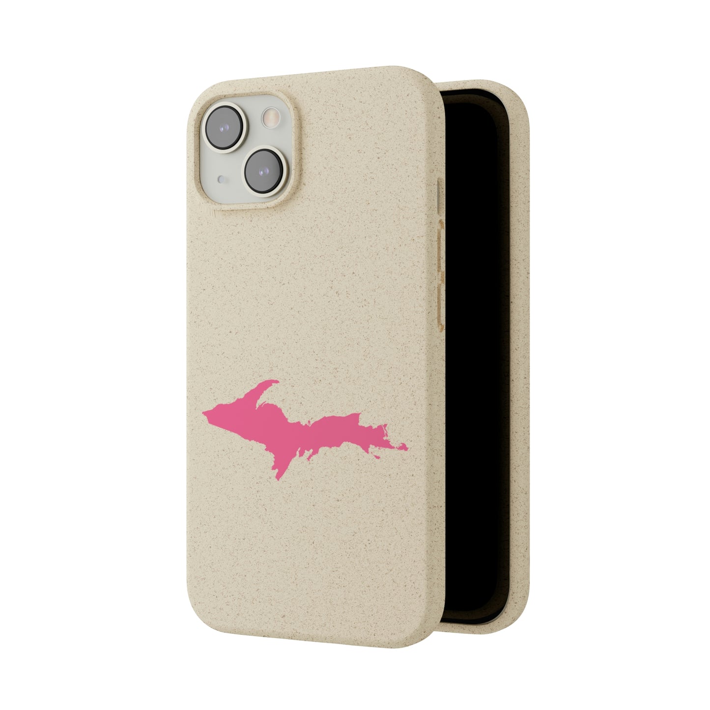 Michigan Upper Peninsula Biodegradable Phone Cases (w/ Pink UP Outline) | Apple iPhone