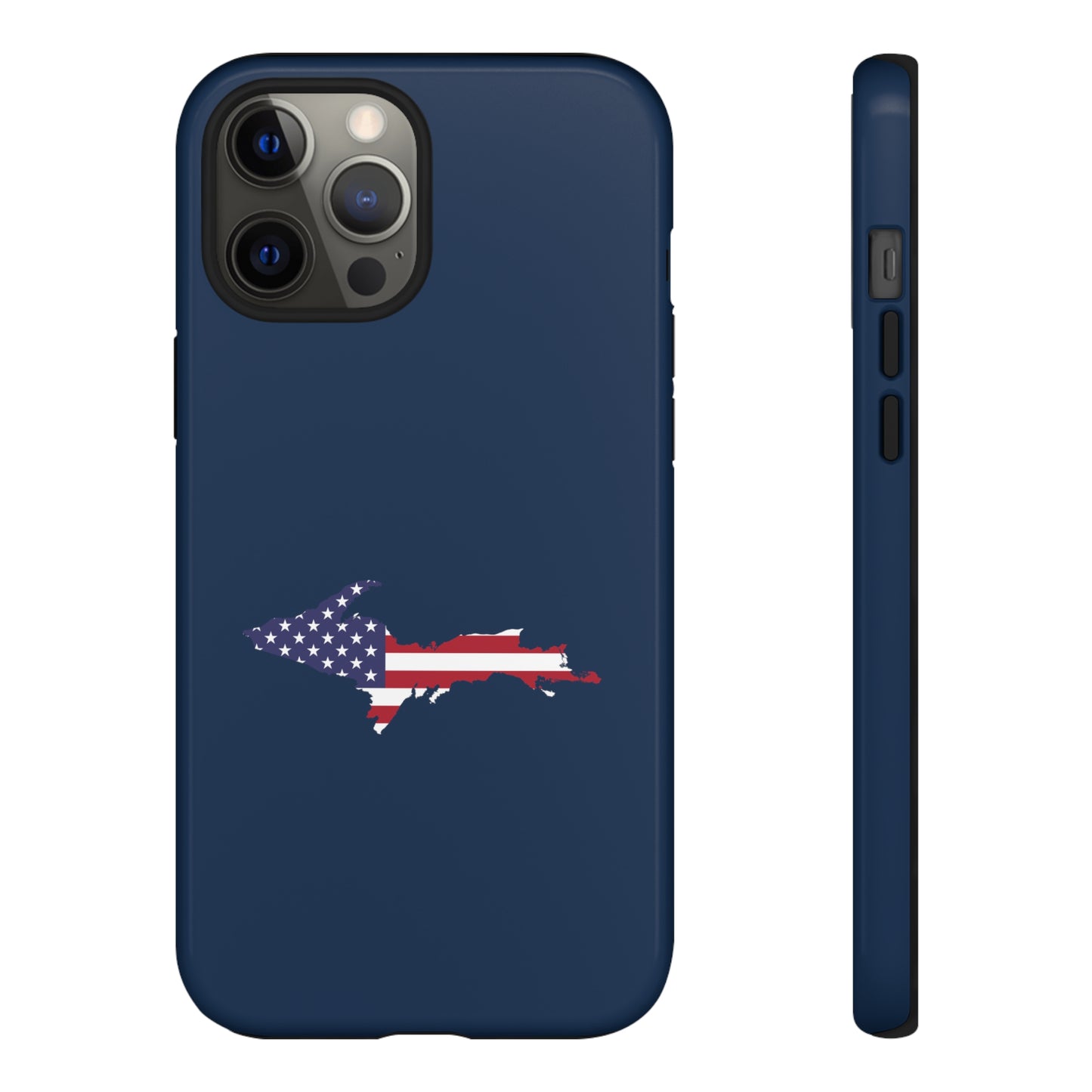 Michigan Upper Peninsula Tough Phone Case (Navy w/ UP USA Outline) | Apple iPhone