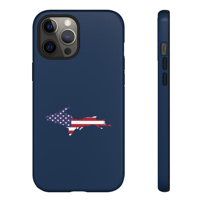 Michigan Upper Peninsula Tough Phone Case (Navy w/ UP USA Outline) | Apple iPhone