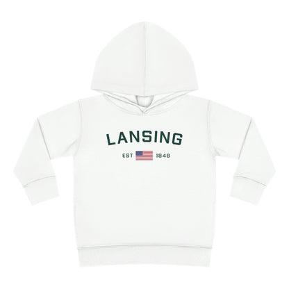 'Lansing EST 1848' Hoodie (w/USA Flag Outline) | Unisex Toddler