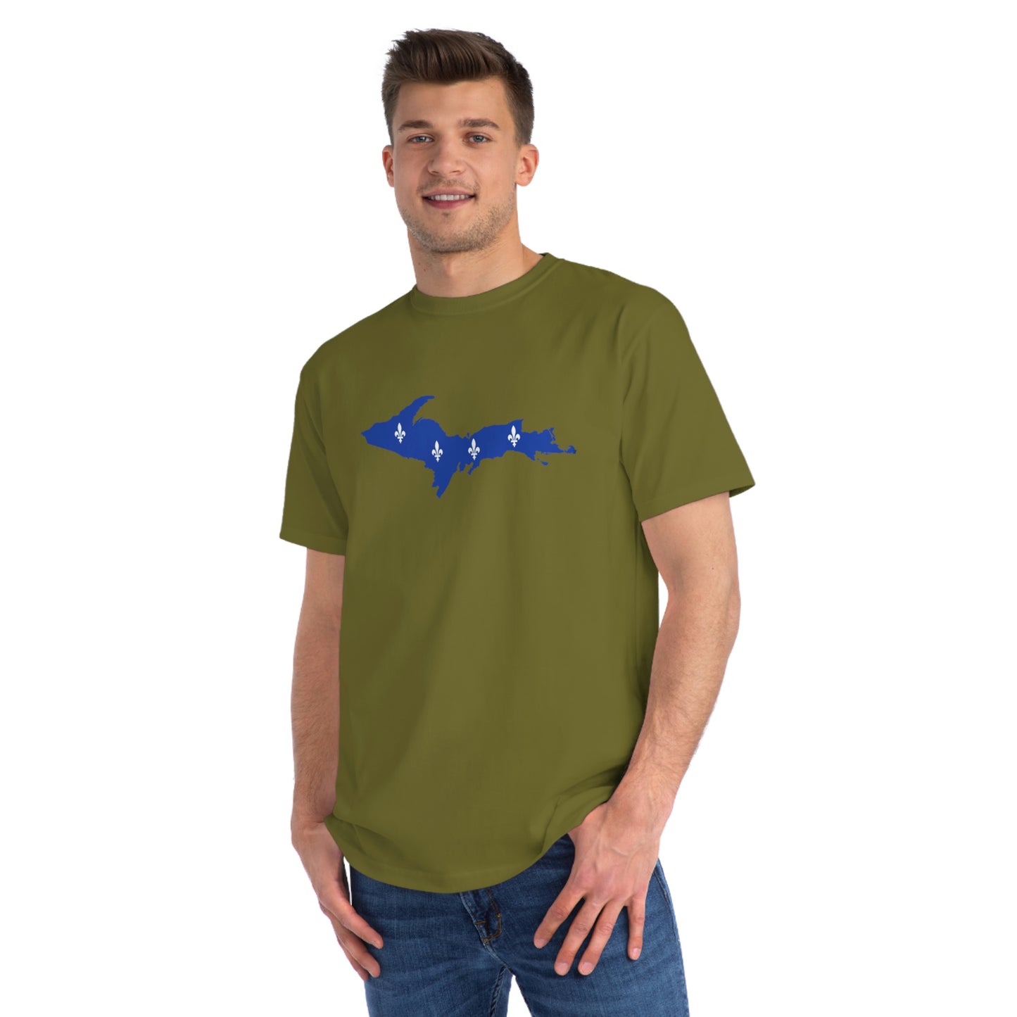 Michigan Upper Peninsula T-Shirt (w/ UP Quebec Flag Outline) | Organic Unisex