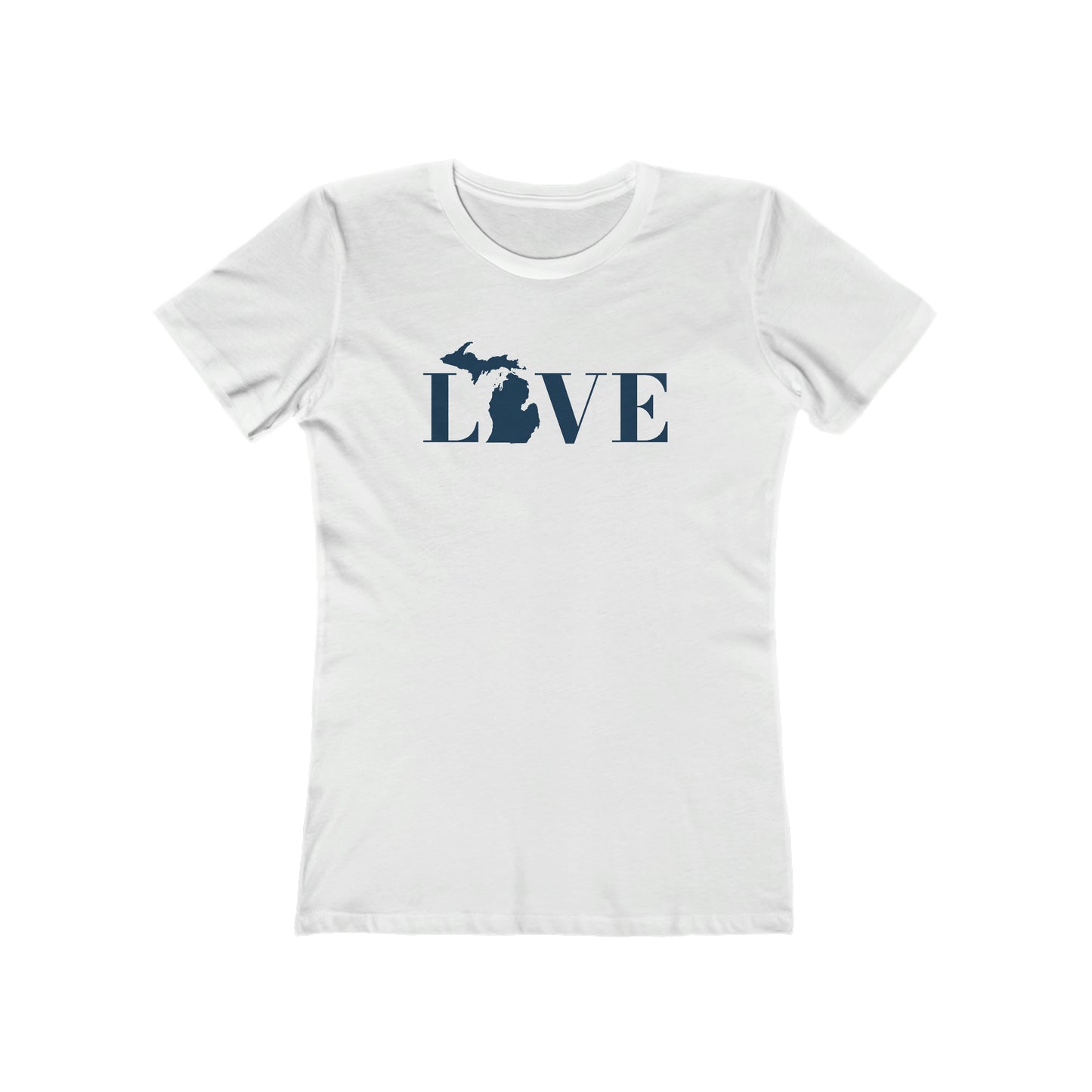 Michigan 'Love' T-Shirt (Didone Font) | Women's Boyfriend Cut