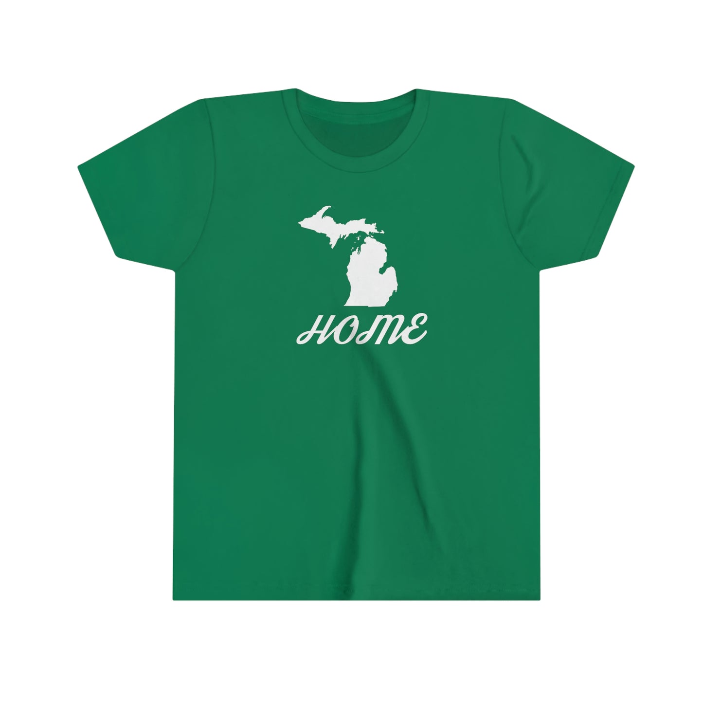 Michigan 'Home' T-Shirt (Retro Script Font) | Youth Short Sleeve