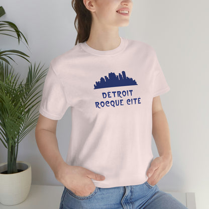 'Détroit Rocque Cité' with Skyline T-Shirt | Unisex Standard Fit