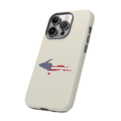 Michigan Upper Peninsula Tough Phone Case (Ivory Color w/ UP USA Outline) | Apple iPhone