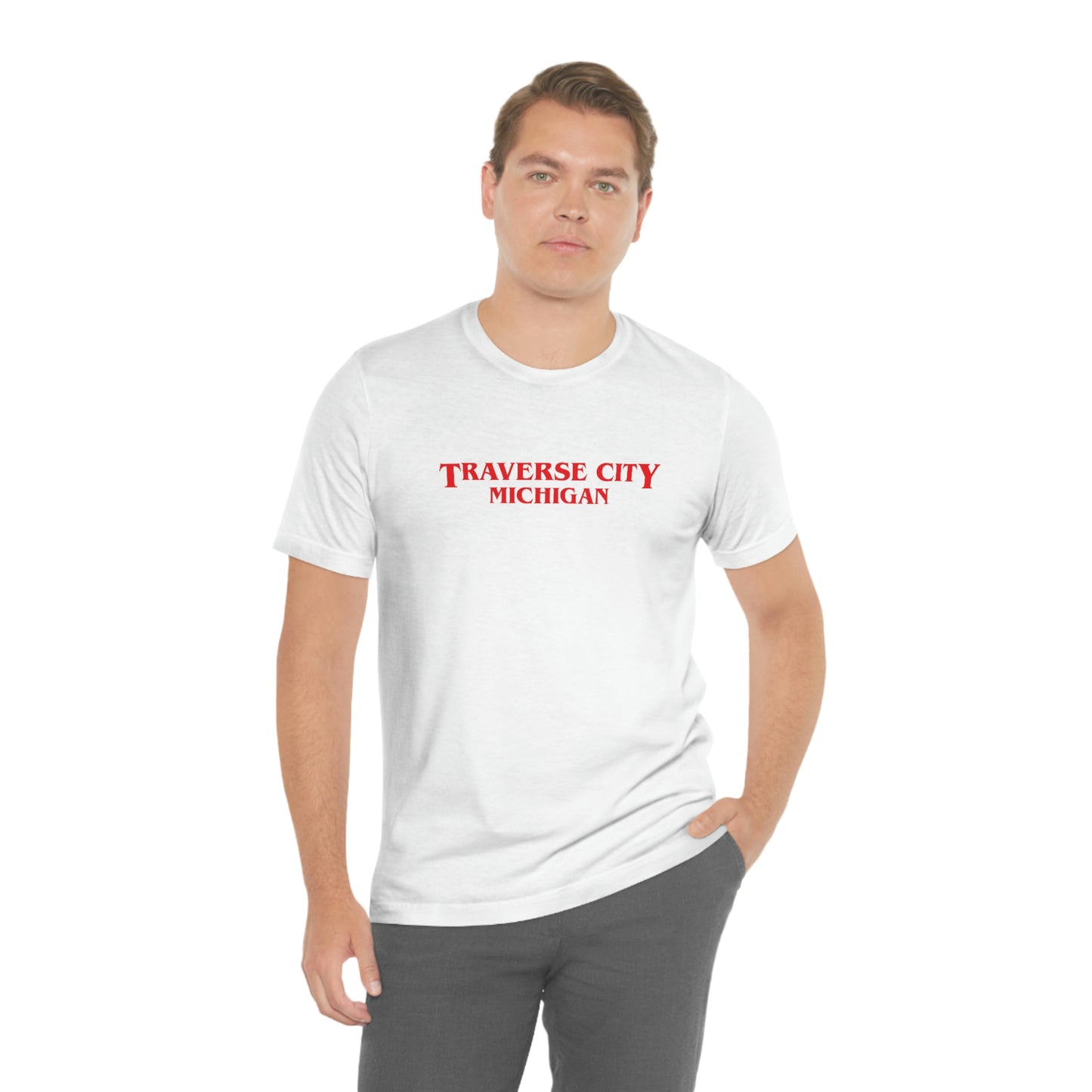 'Traverse City Michigan' ' T-Shirt (1980s Drama Parody) | Unisex Standard Fit