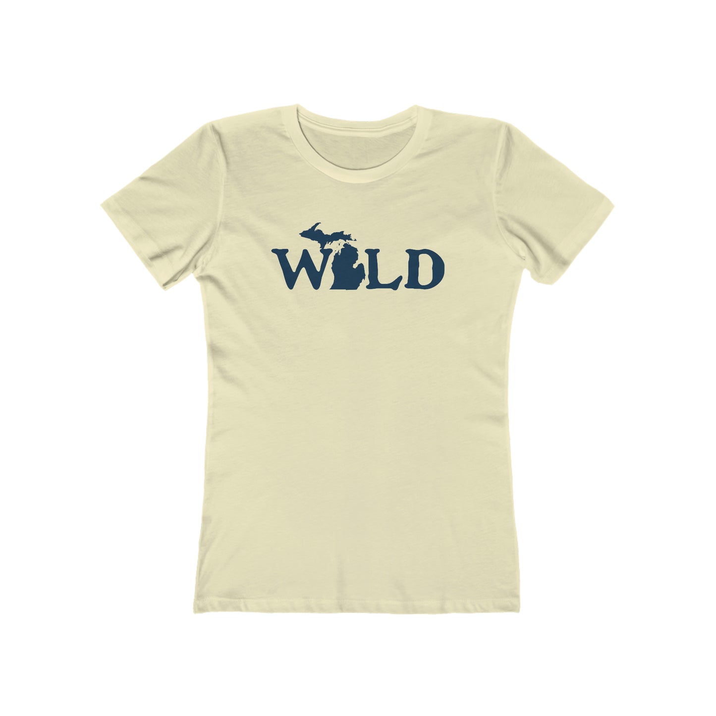 Michigan 'Wild' T-Shirt (Woodcut Font) | Women's Boyfriend Cut