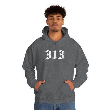 Detroit '313' Hoodie (Old English Font) | Unisex Standard