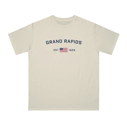 'Grand Rapids EST 1826' T-Shirt (w/ USA Flag) | Organic Unisex