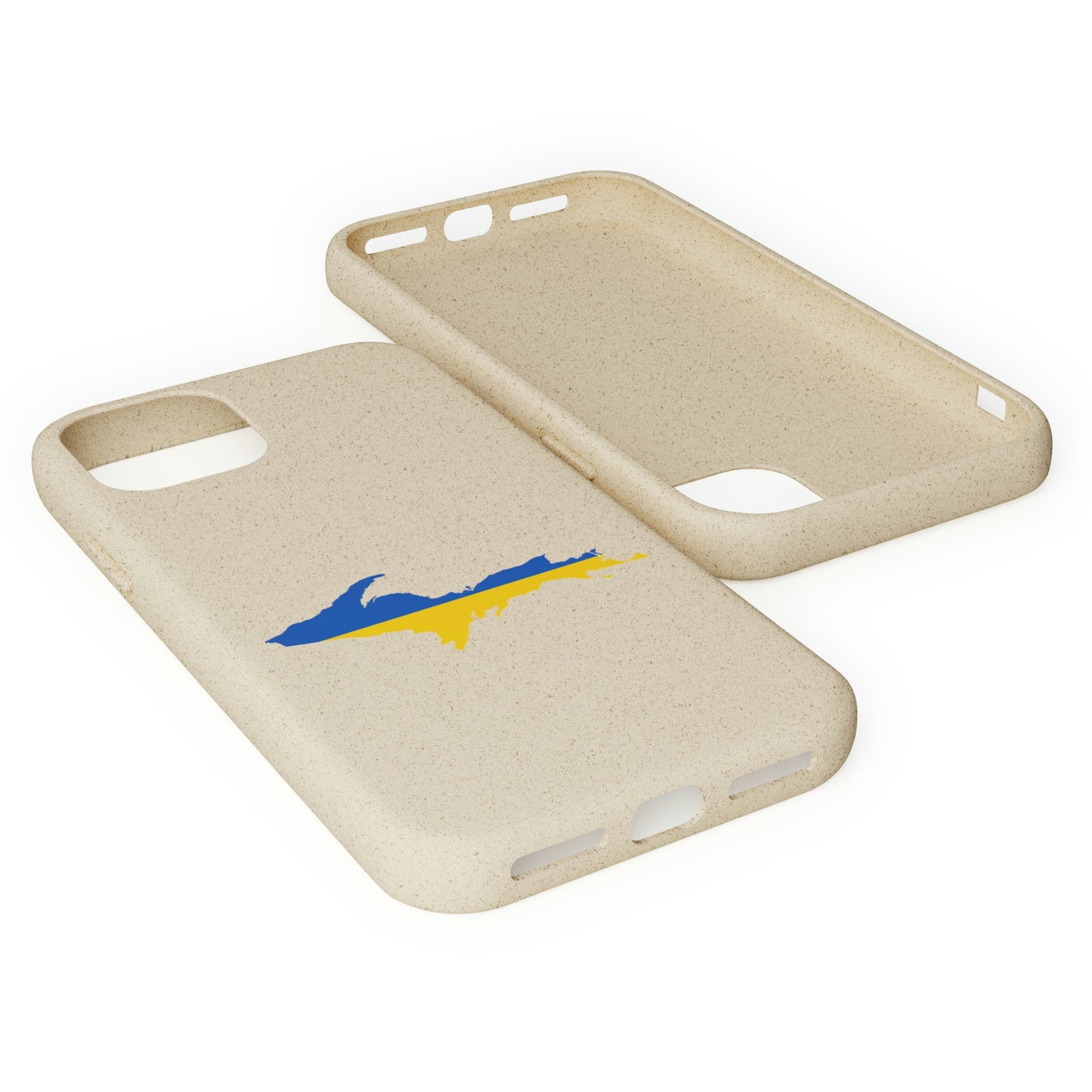 Michigan Upper Peninsula Biodegradable Phone Cases (w/ UP Ukraine Flag Outline) | Apple iPhone