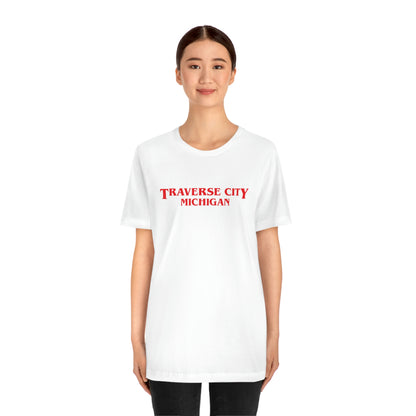 'Traverse City Michigan' ' T-Shirt (1980s Drama Parody) | Unisex Standard Fit