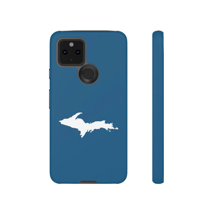 Michigan Upper Peninsula Tough Phone Case (Blueberry w/ UP Outline) | Samsung & Pixel Android