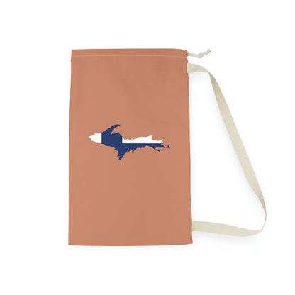 Michigan Upper Peninsula Laundry Bag (Copper Color w/ UP Finland Flag Outline)