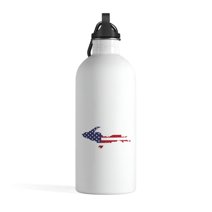 Michigan Upper Peninsula Water Bottle (w/ UP USA Flag Outline) | 14oz Stainless Steel