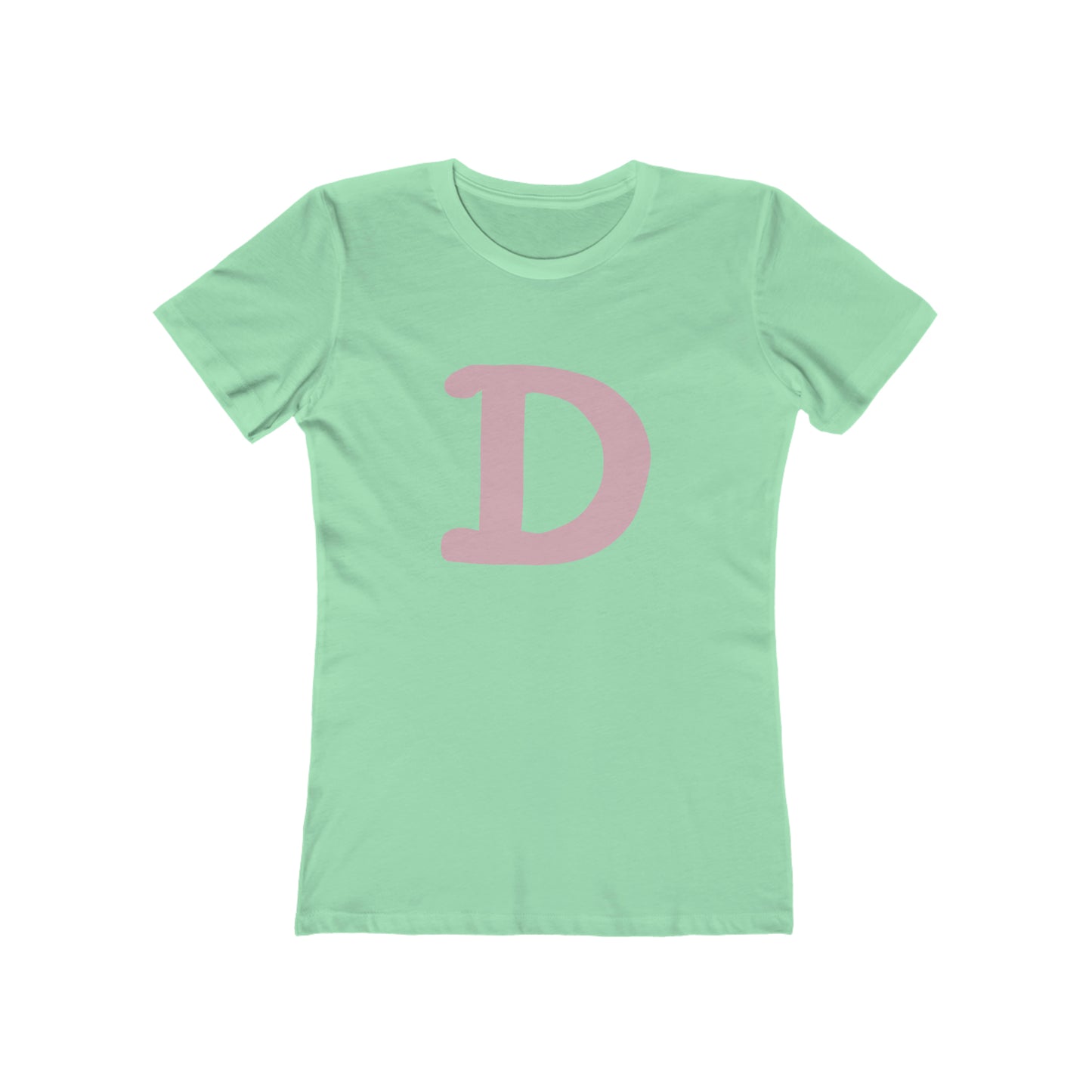 Detroit 'Old French D' T-Shirt (Pink Full Body Outline) | Women's Boyfriend Cut