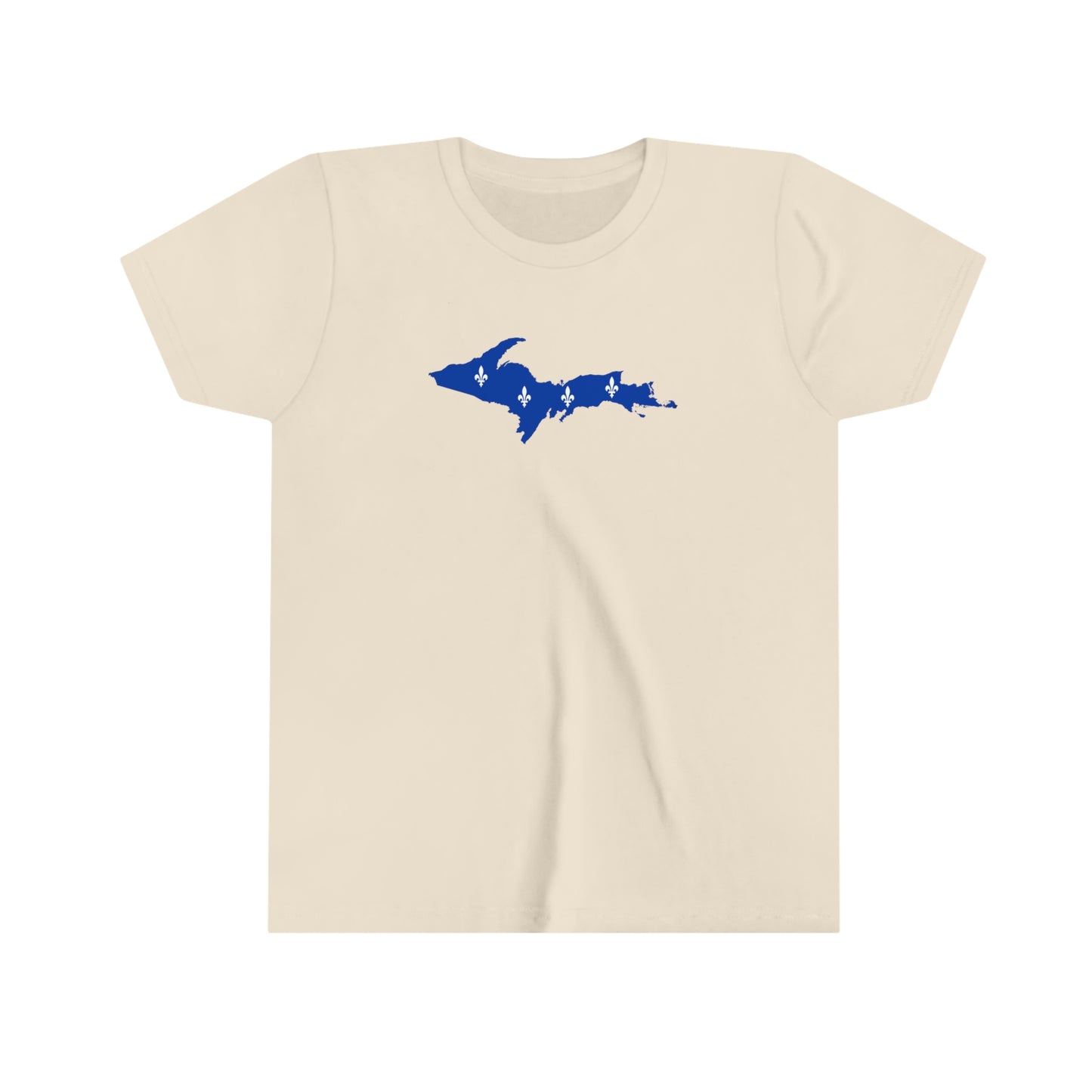 Michigan Upper Peninsula T-Shirt (w/ UP Quebec Flag Outline) | Youth Short Sleeve