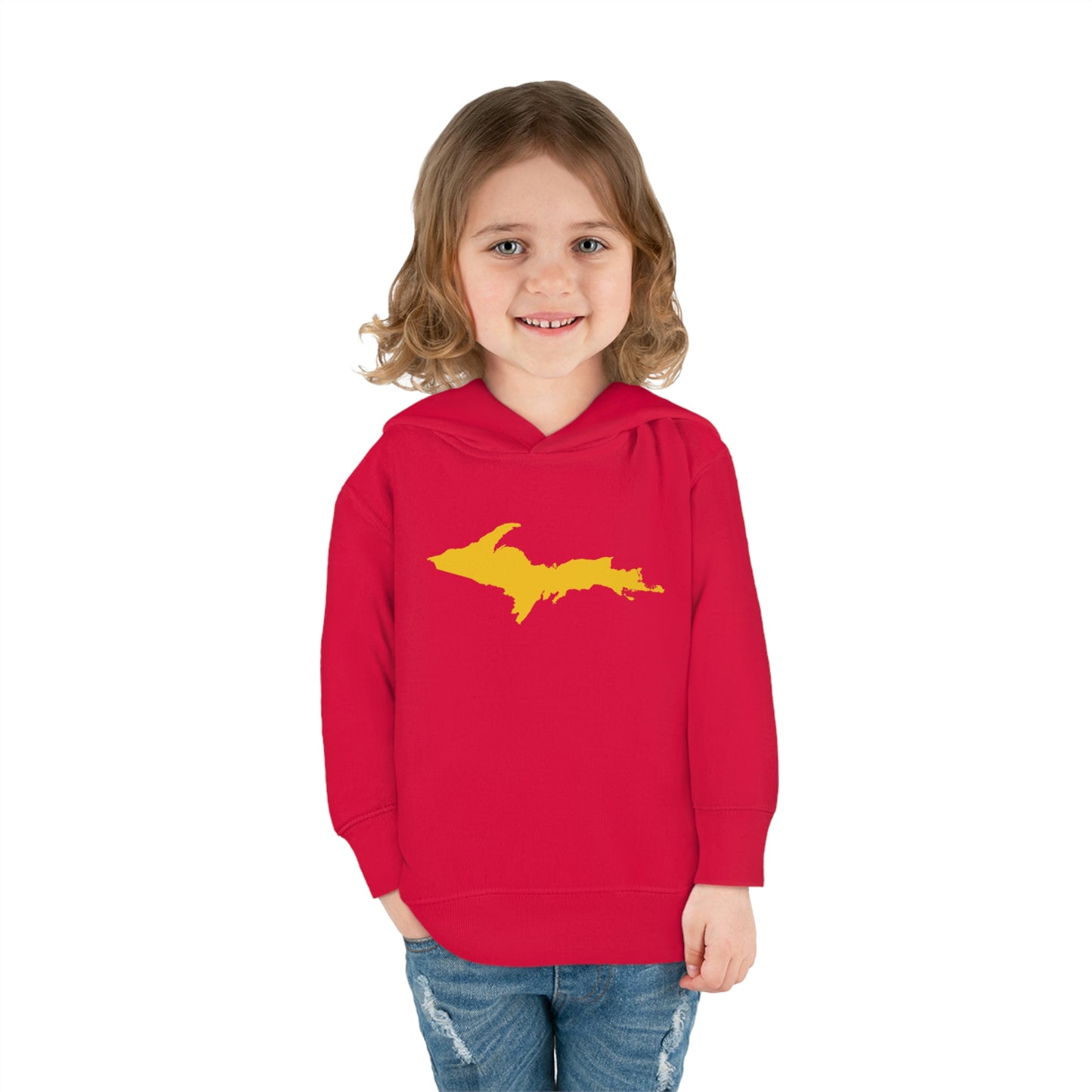 Michigan Upper Peninsula Hoodie (w/ Gold UP Outline) | Unisex Toddler