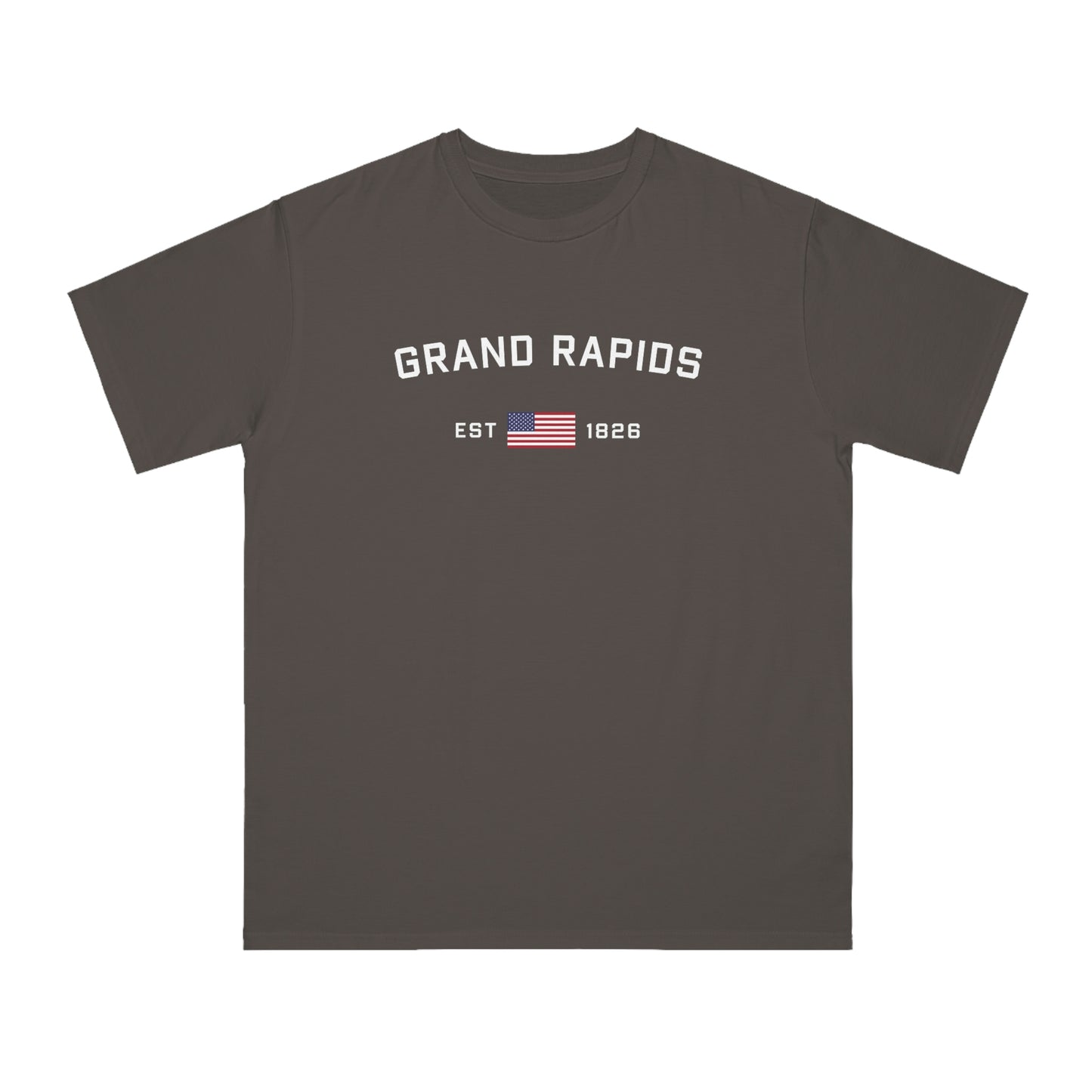 'Grand Rapids EST 1826' T-Shirt (w/ USA Flag) | Organic Unisex