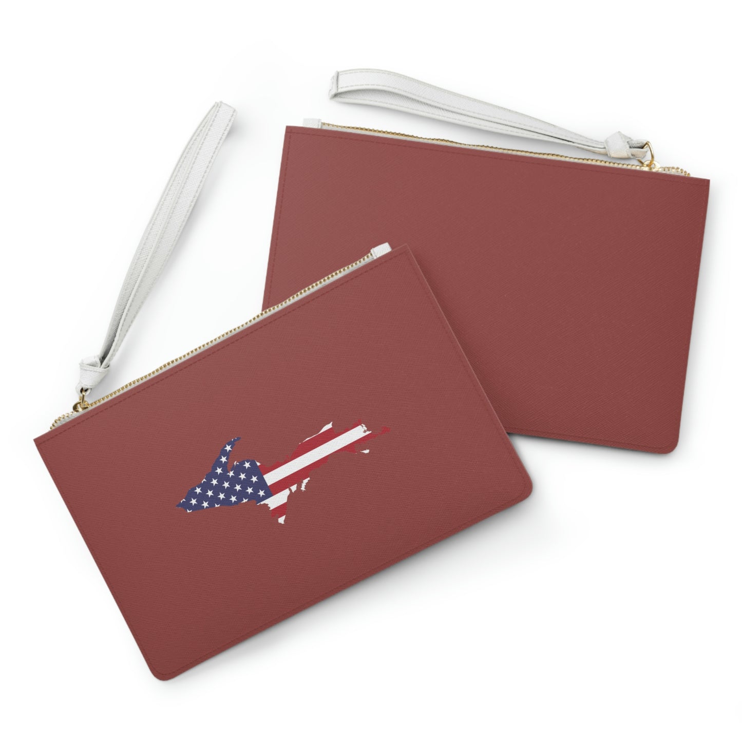 Michigan Upper Peninsula Clutch Bag (Ore Dock Red w/UP USA Flag Outline)